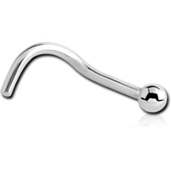 STERLING 925 SILVER CURVED NOSE STUD