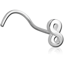 SURGICAL STEEL GRADE 316L INFINITY CURVED NOSE STUD