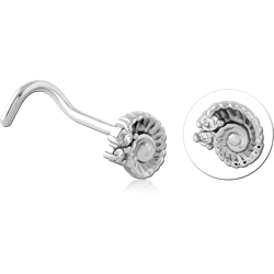 SURGICAL STEEL GRADE 316L CURVED JEWELED NOSE STUD
