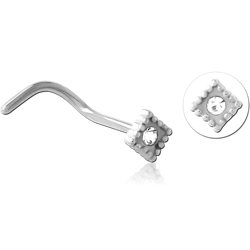 SURGICAL STEEL GRADE 316L JEWELED NOSE STUDS