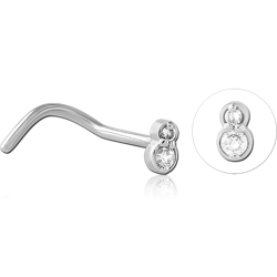 SURGICAL STEEL GRADE 316L JEWELED NOSE STUDS