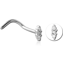 SURGICAL STEEL GRADE 316L JEWELED NOSE STUDS