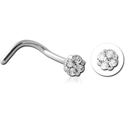 SURGICAL STEEL GRADE 316L JEWELED NOSE STUDS