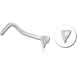 SURGICAL STEEL GRADE 316L CURVED JEWELED NOSE STUD