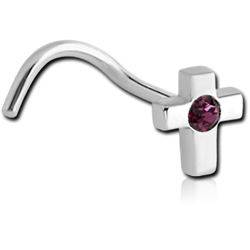 SURGICAL STEEL GRADE 316L CURVED NOSE STUD