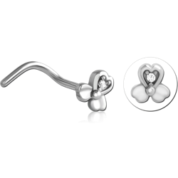 SURGICAL STEEL GRADE 316L CURVED NOSE STUD