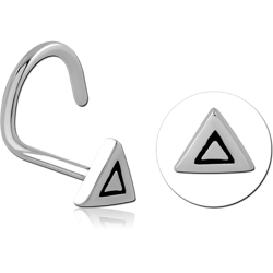 SURGICAL STEEL GRADE 316L LARGE CURVE NOSE STUD-TRIANGLE