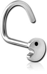 SURGICAL STEEL GRADE 316L LARGE CURVE NOSE STUD-LAUGH