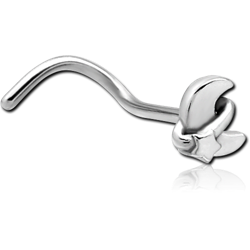 SURGICAL STEEL GRADE 316L CURVED NOSE STUD