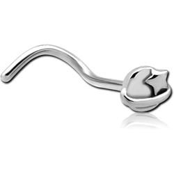 SURGICAL STEEL GRADE 316L CURVED NOSE STUD