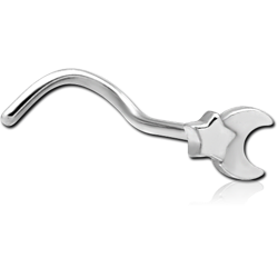 SURGICAL STEEL GRADE 316L CURVED NOSE STUD