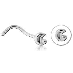 SURGICAL STEEL GRADE 316L CURVED NOSE STUD