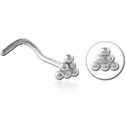SURGICAL STEEL GRADE 316L CURVED NOSE STUD