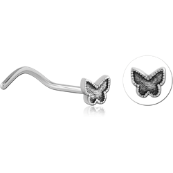 SURGICAL STEEL GRADE 316L CURVED NOSE STUD