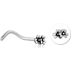 SURGICAL STEEL GRADE 316L CURVED NOSE STUD