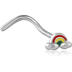 SURGICAL STEEL GRADE 316L CURVED NOSE STUD