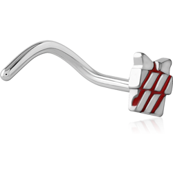 SURGICAL STEEL GRADE 316L CURVED NOSE STUD