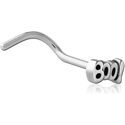 SURGICAL STEEL GRADE 316L CURVED NOSE STUD