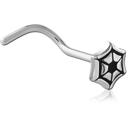 SURGICAL STEEL GRADE 316L CURVED NOSE STUD