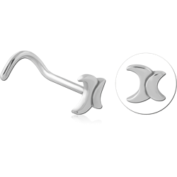 SURGICAL STEEL GRADE 316L CURVED NOSE STUD