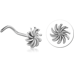 SURGICAL STEEL GRADE 316L CURVED NOSE STUD