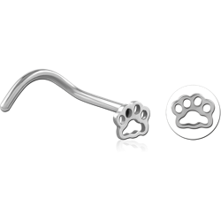 SURGICAL STEEL GRADE 316L CURVED NOSE STUD