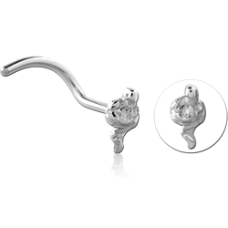 SURGICAL STEEL GRADE 316L CURVED NOSE STUD