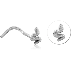 SURGICAL STEEL GRADE 316L CURVED NOSE STUD