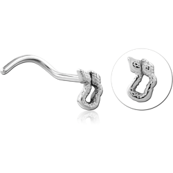 SURGICAL STEEL GRADE 316L CURVED NOSE STUD