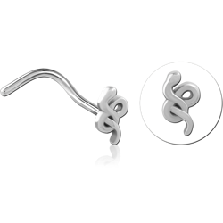 SURGICAL STEEL GRADE 316L CURVED NOSE STUD
