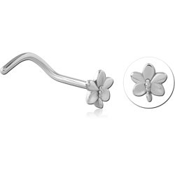 SURGICAL STEEL GRADE 316L CURVED NOSE STUD
