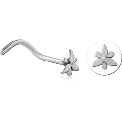 SURGICAL STEEL GRADE 316L CURVED NOSE STUD