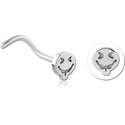 SURGICAL STEEL GRADE 316L CURVED NOSE STUD