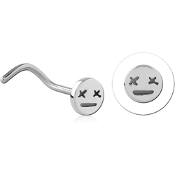 SURGICAL STEEL GRADE 316L CURVED NOSE STUD