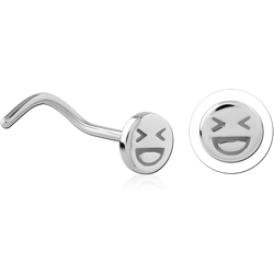 SURGICAL STEEL GRADE 316L CURVED NOSE STUD