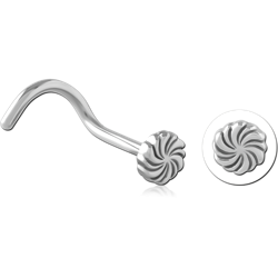 SURGICAL STEEL GRADE 316L CURVED NOSE STUD