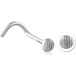 SURGICAL STEEL GRADE 316L CURVED NOSE STUD