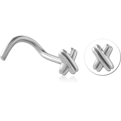 SURGICAL STEEL GRADE 316L CURVED NOSE STUD