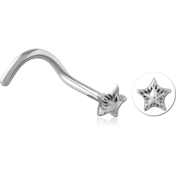 SURGICAL STEEL GRADE 316L CURVED NOSE STUD