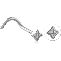 SURGICAL STEEL GRADE 316L CURVED NOSE STUD