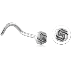 SURGICAL STEEL GRADE 316L CURVED NOSE STUD