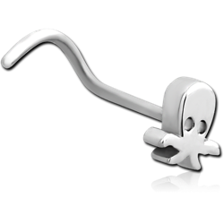 SURGICAL STEEL GRADE 316L CURVED NOSE STUD - OCTOPUS