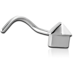 SURGICAL STEEL GRADE 316L CURVED NOSE STUD - HOUSE