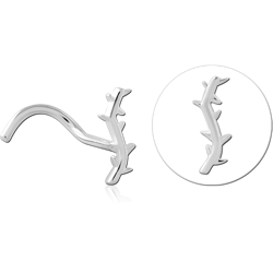 STERLING 925 SILVER CURVED NOSE STUD