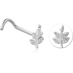 STERLING 925 SILVER CURVED NOSE STUD