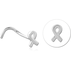 STERLING 925 SILVER CURVED NOSE STUD