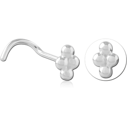 STERLING 925 SILVER CURVED NOSE STUD