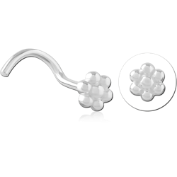 STERLING 925 SILVER CURVED NOSE STUD