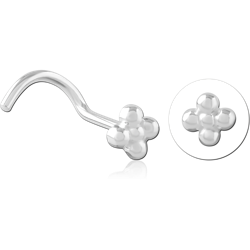 STERLING 925 SILVER CURVED NOSE STUD