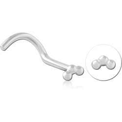 STERLING 925 SILVER CURVED NOSE STUD